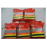 Lot of 5 Milwaukee Class 2 L/XL Safety Vests with 27 Pockets