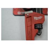 Milwaukee 14 Inch Steel Pipe Wrenches - 2 Pack Hand Tool Lot