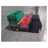 Assorted Plastic Storage Totes and Bins