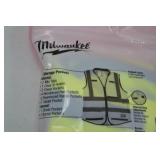 Lot of 6 Milwaukee High Visibility Safety Vests S/M, Type R Class 2