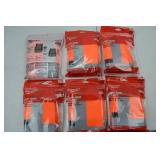 Lot of 6 Milwaukee L/XL High Visibility Safety Vests, Type R Class 2