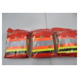 3 Pack ANSI Class 2R Surveyor Safety Vests 2XL/3XL, 27 Pockets