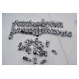 Hand tool lot: assorted universal joint sockets - 60+ pieces