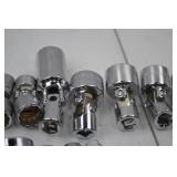 Hand tool lot: assorted universal joint sockets - 60+ pieces
