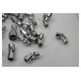 Hand tool lot: assorted universal joint sockets - 60+ pieces