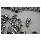 Hand tool lot: assorted universal joint sockets - 60+ pieces