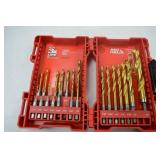 Milwaukee Shockwave Titanium Drill Bit Set with Case - Red Helix