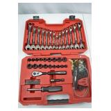 Craftsman Hand Tool Lot with Wrench, Socket, and Bit Set in Case