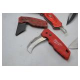 Hand tool lot - Milwaukee, DeWalt, Mossy Oak Utility and Folding Knives (5pcs)