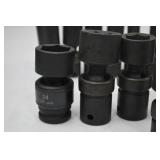 Hand Tool Lot - Assorted Impact Socket Set, Metric & SAE, 30+ pcs