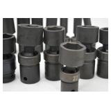 Hand Tool Lot - Assorted Impact Socket Set, Metric & SAE, 30+ pcs