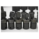 Hand Tool Lot - Assorted Impact Socket Set, Metric & SAE, 30+ pcs