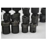 Hand Tool Lot - Assorted Impact Socket Set, Metric & SAE, 30+ pcs