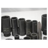 Hand Tool Lot - Assorted Impact Sockets and Extensions, SK Tools