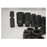 Hand Tool Lot - Assorted Impact Sockets and Extensions, SK Tools