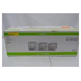 3-Light Chrome LED Bath Vanity Light, 19.5 in, Clear Glass