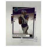 2020 Panini Chronicles - Clearly Donruss Rated Rookie Justin Jefferson Rookie RC Card Minnesota Vikings