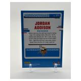 2023 Donruss Optic Jordan Addison Rated Rookie Minnesota Vikings Purple Shock Prizm Color Match