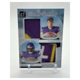 2024 Donruss Rookie Sweaters J.J. McCarthy and Dallas Turner Minnesota Vikings Memorabilia