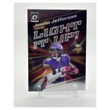2023 Donruss Optic Light it Up Justin Jefferson Insert Card Minnesota Vikings