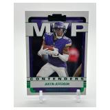 2022 Panini Contenders - MVP Contenders Justin Jefferson Emerald Minnesota Vikings