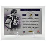 2012 Elite - Hit List Chad Greenway Silver #’d /999 Minnesota Vikings Legend Card