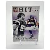 2012 Elite - Hit List Chad Greenway Silver #’d /999 Minnesota Vikings Legend Card