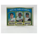 1972 Topps American League RBI Leaders Harmon Killebrew, Frank Robinson and Reggie Smith #88 Minnesota Twins Legend HOF
