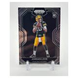 2020 Panini Chronicles - Prizm Black Jordan Love Rookie Card Green Bay Packers