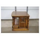 Wooden Side Table With Cabinet