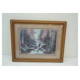 "Mountain Stream" Print. Framed & Matted. 20"x16"