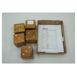 Wooden Dice Yahtzee Game