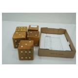 Wooden Dice Yahtzee Game