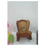 Owl Storage Bins, Doll Rocker Chair, Woven Storage Basket