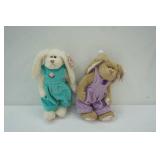 TY Stuffed Bunnies. The Attic Treasures Collection-Ive & Iris