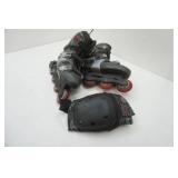 roller blades and pads