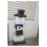 Wooden Snowman with Sign 47" tall