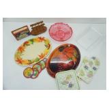 Serving Trays, Potholders, Napkin Holder, Apple Wedger, Coasters