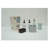 Bathroom Wastebasket, Soap Dispensers, Toothbrush Holder and More