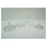 Crystal Stemware & Covered Compote & Candy Dish