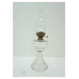 Vintage Clear Glass Oil Lamp 20.5"tall