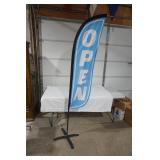 NEW OPEN Banner and Stand