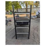 Steel Well Built Black Storage Unit with Drawer