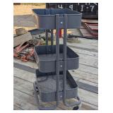 Heavy Duty 3 tier storage Cart - Gray