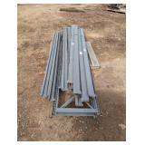 10 ft by 2 ft uprights with 8ft cross beams 3 uprights and 18 cross beams - gray
