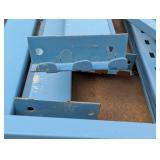 10 ft by 2 ft uprights 3 total with 20 8ft cross beams - support and boards for shelves - Blue