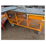 Heavy Duty Diagnostics table - Rolling Cage with Swing out Computer Stand