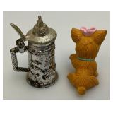 Misc. Vintage Collectible Items Including BEATLES  GLASS, Green Giant Bank And More