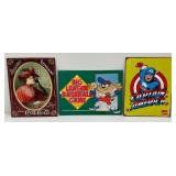 Misc. Tin Signs Including Captain America, Coa-Cola And TAZ,