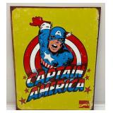 Misc. Tin Signs Including Captain America, Coa-Cola And TAZ,